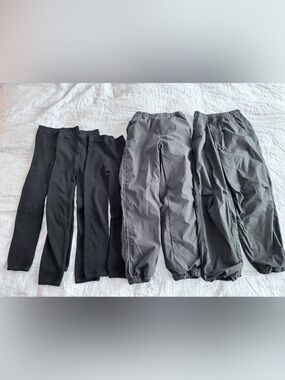 Uniqlo Kids - Bundle of 5 Fleece Lined Pants - Joggers & Leggings, size 11-12